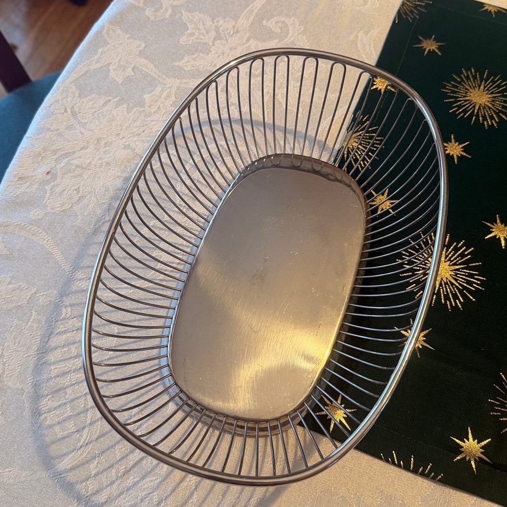 Fraser's Cromargan Italy Stainless 18/8 Chrome 11IN Oval Bread Basket WMF
